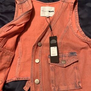 Fashion Nova Pink Denim Vest